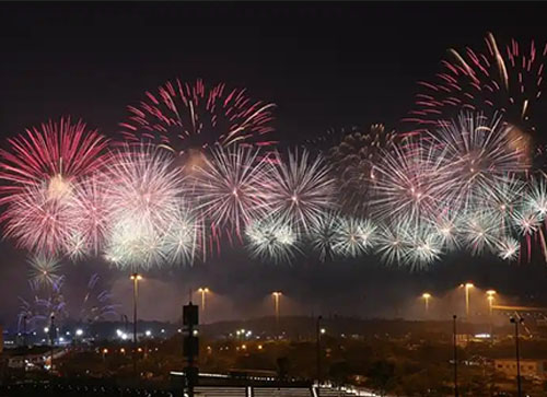 临湘市焰火晚会